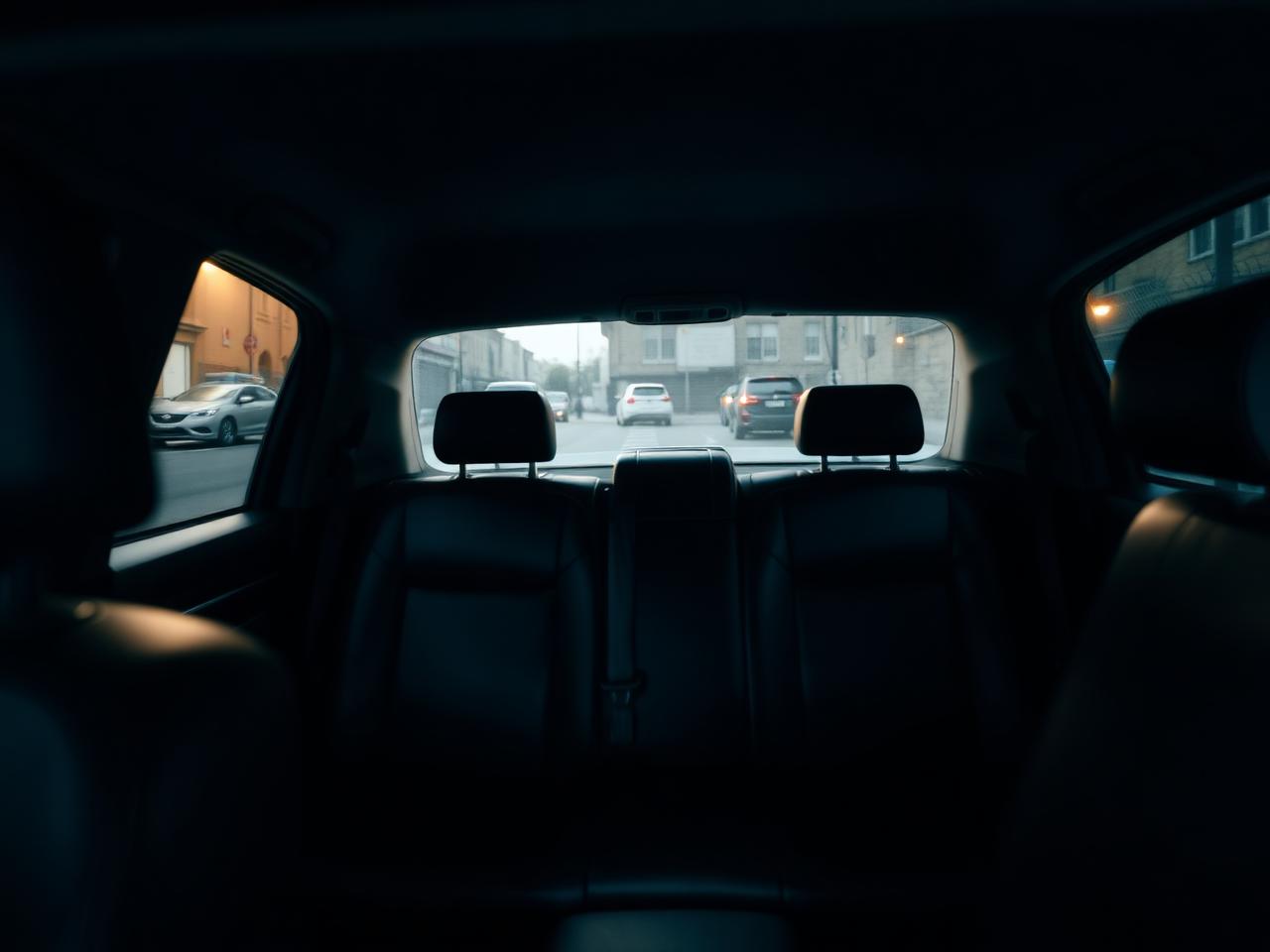 Gepflegter Innenraum des Taxis mit sauberen Rücksitzen